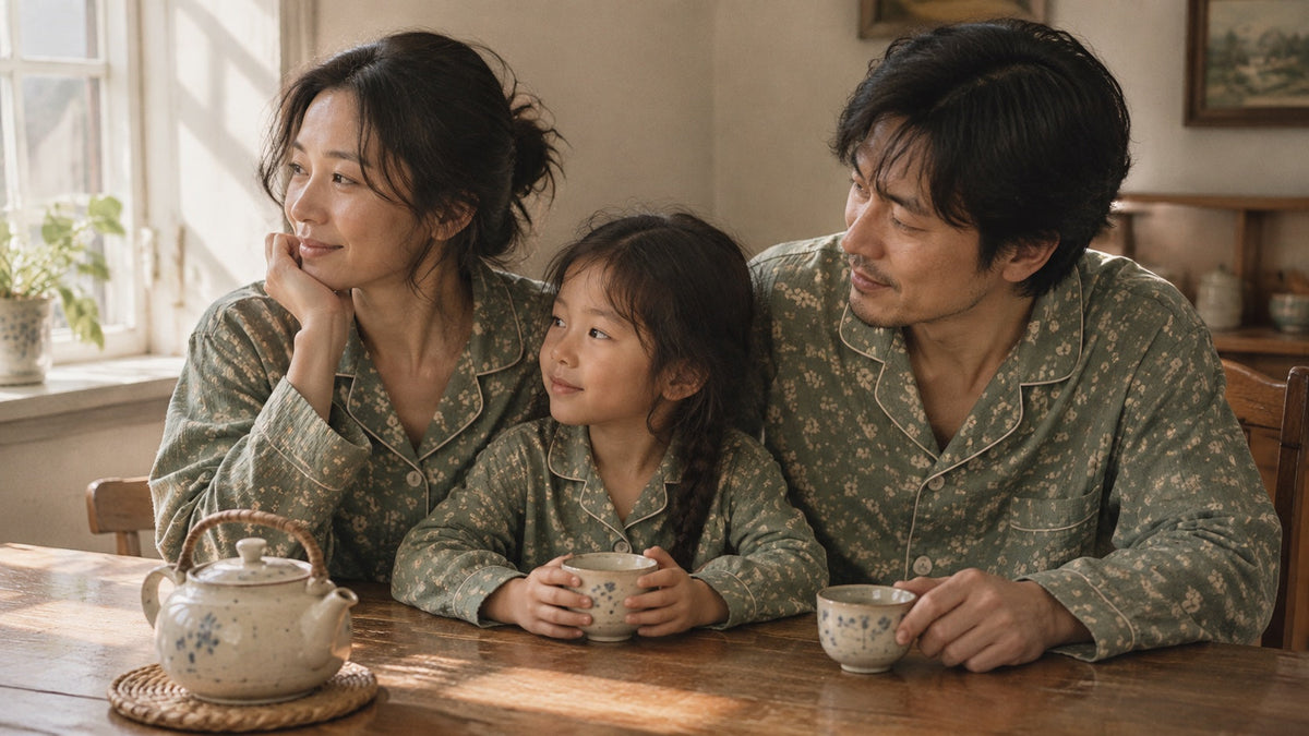 Gia đình mặc pyjama An Ngọc