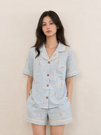 Bộ pyjama ngắn tay Mây – Kem sữa