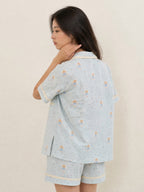 Bộ pyjama ngắn tay Mây – Kem sữa