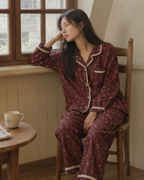 bo-pyjama-dai-tay-nezu-do-ruou