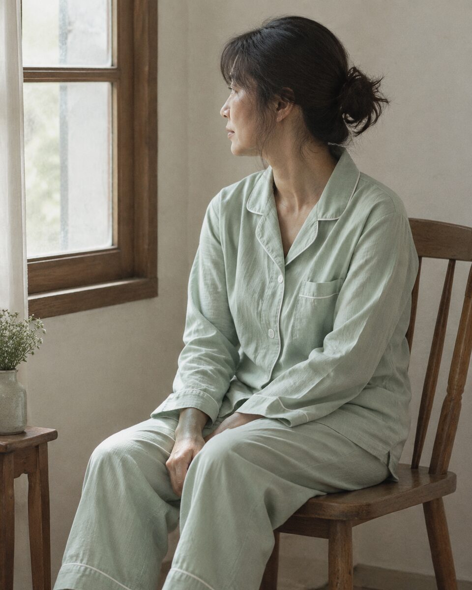 Bộ pyjama dài tay Nezu – Xanh bạc hà